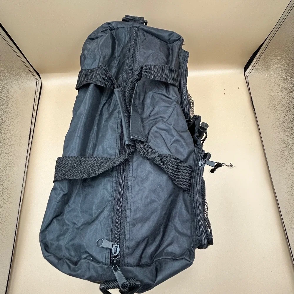 TV Guide Vintage Black Nylon Duffel Bag Travel Gym Carry On Media Promo
